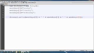 JavaScript Tutorial 10 - arrays