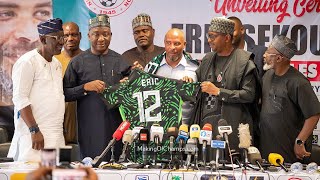 NFF unveil Eric Chelle in Abuja as New super Head coach as he sign 1 year deal