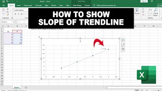 how to show slope of trendline in excel