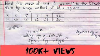 Curve fitting method || least square method