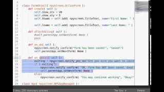 Python [npyscreen] 08 Messages and Choices