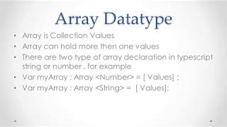 10 array datatype in typescript