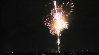 2011年8月1日教祖祭PL花火芸術（ワールド牧場より撮影）