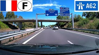 Driving in France: Autoroute A62 - Sortie 3 (Langon) to Sortie Autoroute A65