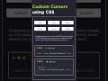 Custom cursor using CSS #css #animation