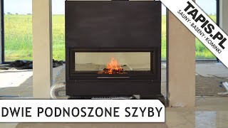 DWUSTRONNY WKŁAD KOMINKOWY KWLINE E 1500 D 2G REALIZACJA ŁÓDŹ - KOMINKI - SAUNY - MINIBASENY - TAPIS