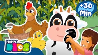 Mix Canciones de la Granja🎈🐄🐣30 MIN🎵✨ |🥳 Happy Kids