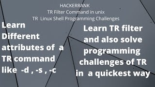 Tutorial | Knowledge | Tr command in unix