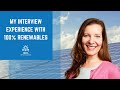 My interview experience with 100% Renewables by Michaela Tymichova