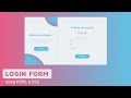 Responsive Login & Registration Form using HTML CSS & JS | Sliding Sign In & Sign Up Form