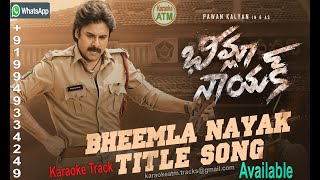 Bheemla Nayak Title  Karaoke from Bheemla Nayak Movie Track