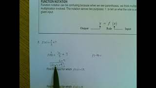 U3L2 Function Notation Notes 2 part 1