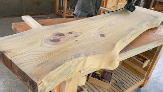 How To Make Extremely Giant Monolithic Table // Woodworking Ideas Extremely Special