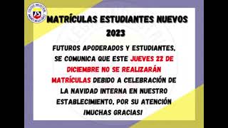 Matrículas 2023