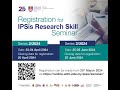 IPSIS RESEARCH SKILL SEMINAR 3/2024: MODULE 3 AND 4 SSBM CLUSTER