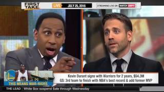 ESPN First Take   Stephen A  Smith vs Max Kellerman On Kevin Durant
