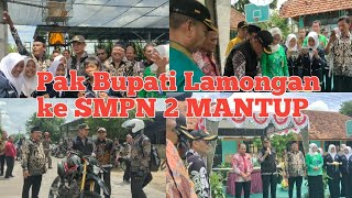 PROGRAM JAMULA PAK BUPATI LAMONGAN SEKALIGUS PERESMIAN GEDUNG SMPN 2 MANTUP DAN SDN 1 SUKOBENDU.