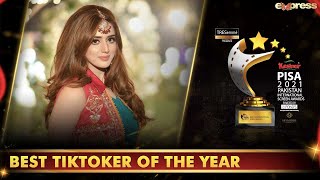 Jannat Mirza Best TikToker Of The Year | PISA Award 2021 | Express TV | I2O2O