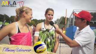 Mila Beach Report mit Cinja Tillmann und Chantal Laboureur. Grand Slam Berlin 2013