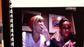 Keri Hilson and Ciara together on ustream