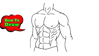 How To Draw Abs For Beginners | Sixpack Drawing | How To Draw Muscles
