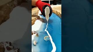 Step by step pouring epoxy table river Miami Beach | #shorts