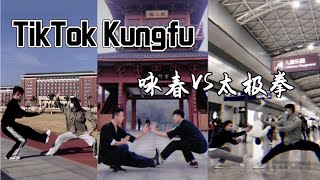 TikTok Kungfu 2020|抖音最新火爆挑战咏春Wing Chun VS太极拳Tai Chi，高手对决点到为止