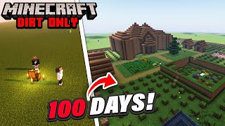 We Survived 100 Days on 3 LAYERS OF DIRT in Minecraft!