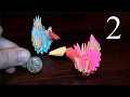 How to make mini paper swan. Tutorial 3D origami