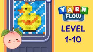Yarn Flow Level 1-10 🧶 Solution Walkthrough | Full Gameplay | HD