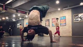 Bboy noodle gamblerz crew practice powermoves