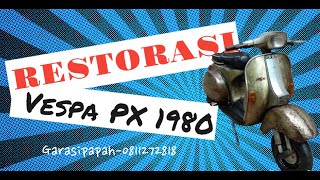 RESTORASI VESPA PX 150 WARNA ABU | mahal atau murah? #vespa #vespaindonesia #vespapx #vespapx150