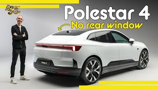 New Polestar 4 EV detailed First Look - why the classy electric family car has NO REAR WINDOW