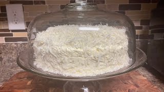 Coconut Cake With Homemade Buttercream Frosting Using Box Cake Mix Hack!