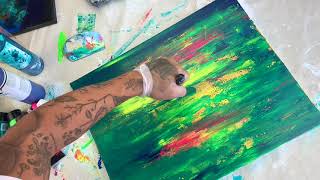 Aurora Borealis Inspired Abstract Painting Step by Step for Beginners to Advanced