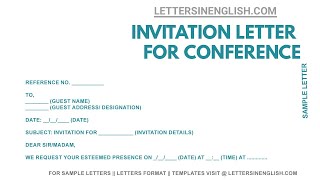 General Conference Invitation – Sample of Invitation Letter