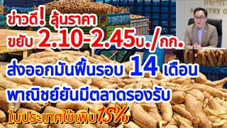 ข่าวดี! มีแนวโน้มราคามันฯขยับขึ้น ส่งออกขยายตัวรอบ 14 เดือน ใช้ภายในประเทศเพิ่มขึ้น สัญญาณที่ดี