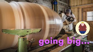 XXL woodturning // a huge beach vessel