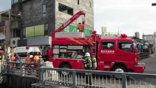 【警戒走行】平成28年度春季火災予防運動「水前寺成趣園参道」消防訓練