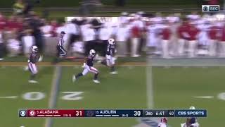 Zakoby McClain 100 Yard Pick-Six - Auburn vs. Alabama 2019 Iron Bowl