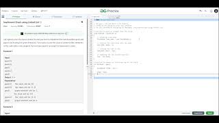 Implement Stack using Linked List | Linked List | Stack | GFG practice