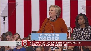 Hillary Clinton "shocked" by revelations about Harvey Weinstein