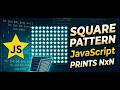 Square Star Pattern in JavaScript ⭐ | Beginner Pattern Tutorial