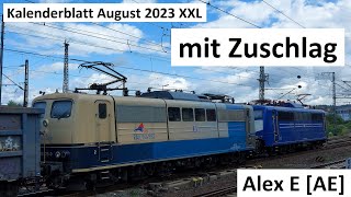 BR 151 Doppeltraktion - mit Zuschlag | Kalenderblatt August 2023 XXL | Alex E