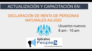 Capacitación Herramienta People Tax + Actualización en Renta de Personas naturales Usuarios nuevos