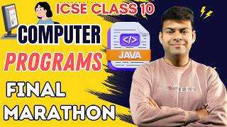 ICSE Class 10 Computer Java 🔥 Final Revision Marathon | Most Important Programs 2026