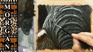 How to paint an elephant, Skin, Wrinkles, Painting Tutorial - Jason Morgan -, speed painting