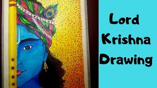 Krishna Drawing Easily by Oil Pastel | Krishna Flute | Art Hubb | How to draw Krishna |Lord Krishna|
