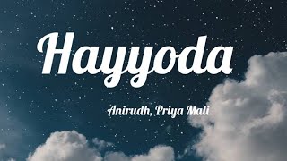 Hayyoda - Chaleya jawan Tamil version (onna patha kann uruthey)|Anirudh,Priya Mali|