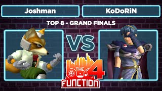 The Function 4: Joshman vs KoDoRiN - Grand Finals SSBM